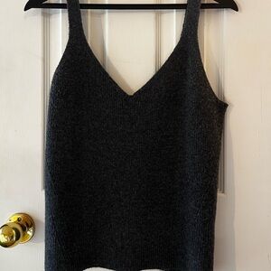 Charcoal Gray Knit Tank Top